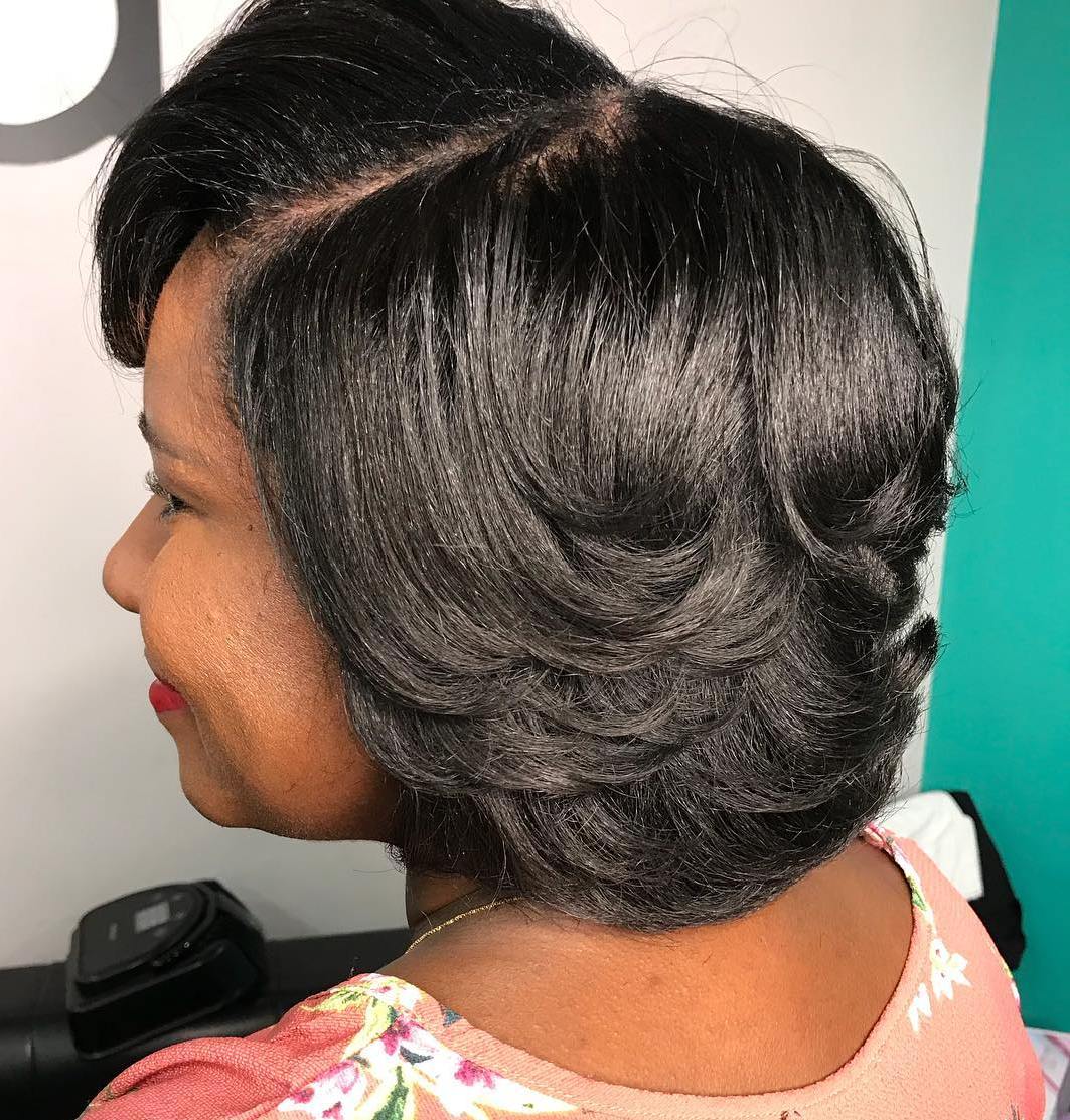 African American Bob Hairstyle For Relaxed Hair