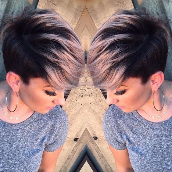 asymmetrical-short-haircut-ombre-hairstyle-ideas