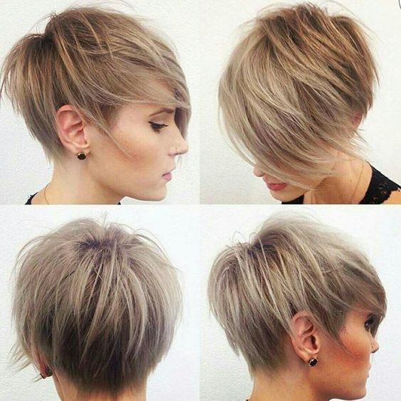 Balayage Pixie Hairstyle for Fine Hair - Layered Short Haircuts