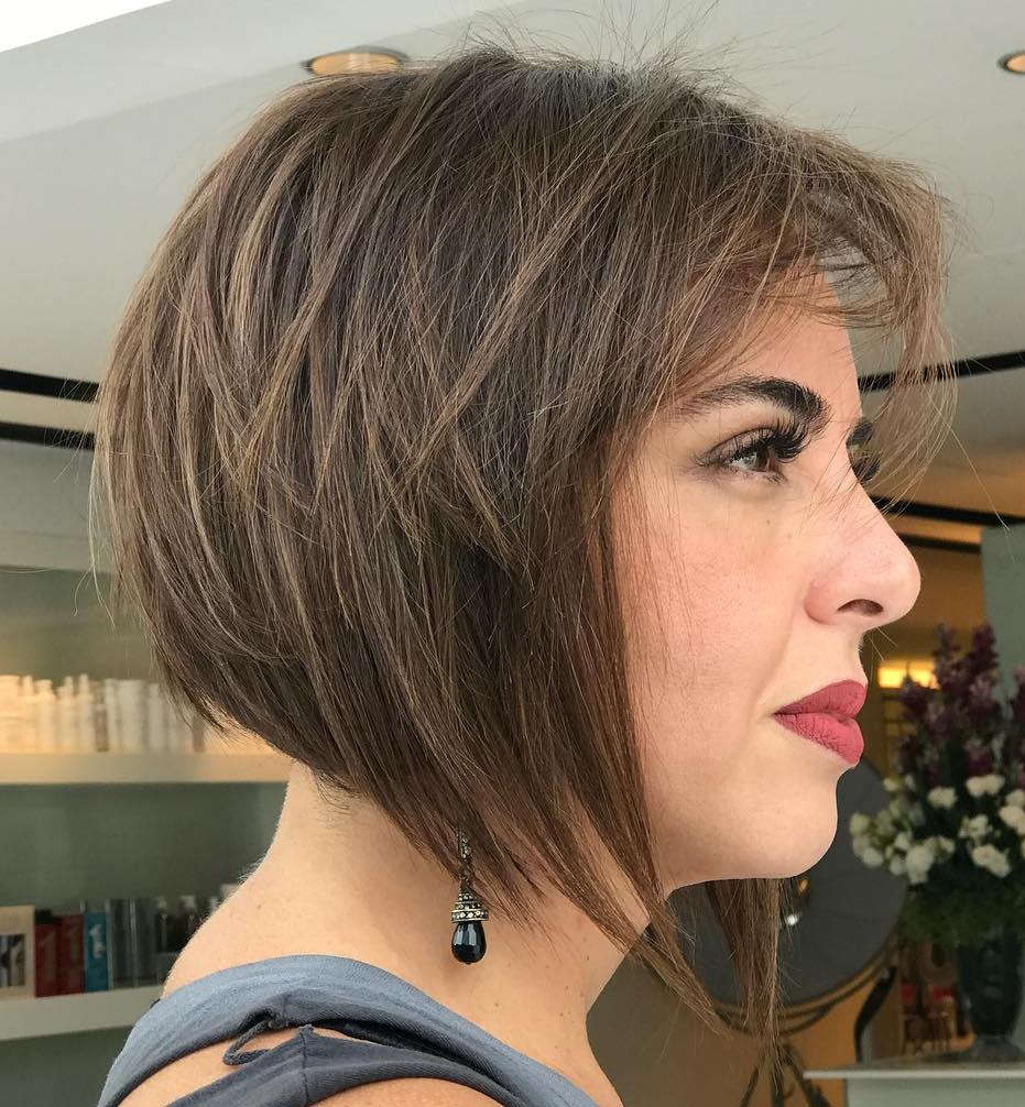 Choppy Angled Bob For Fine Hair