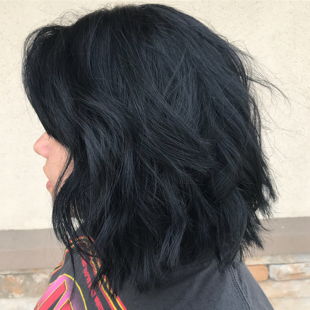 Choppy Black Bob Hairstyle