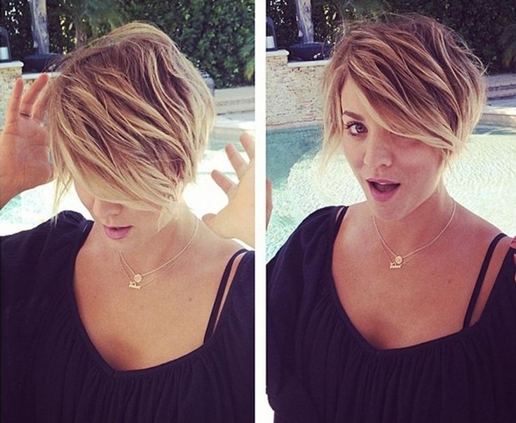 Kaley Cuoco Short Hair Styles - Messy Haircuts for Spring and Summer