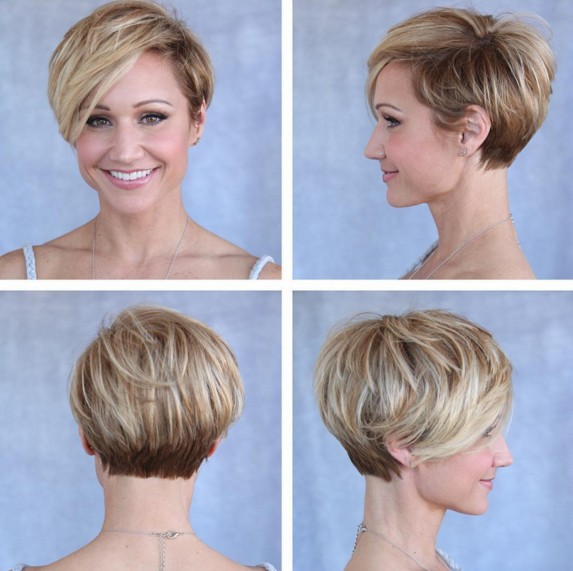 Layered Pixie Haircut - Blonde and Brown