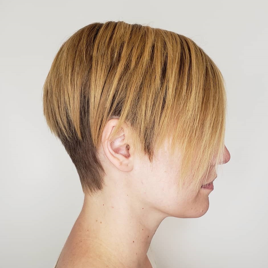 Long Straight Two-Tone Pixie