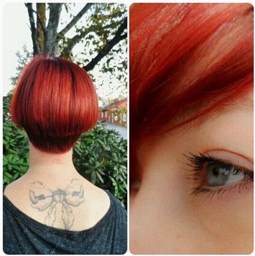 Red Bob - Short Haircuts for Thick Hair width=