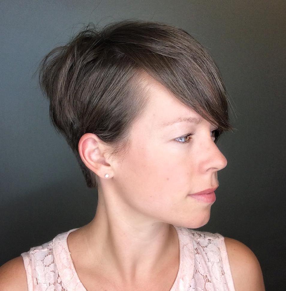 Short Cut With A Long Fringe For Fine Hair