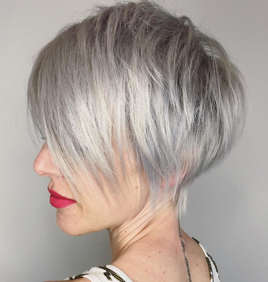 Silver Layered Sliced Pixie