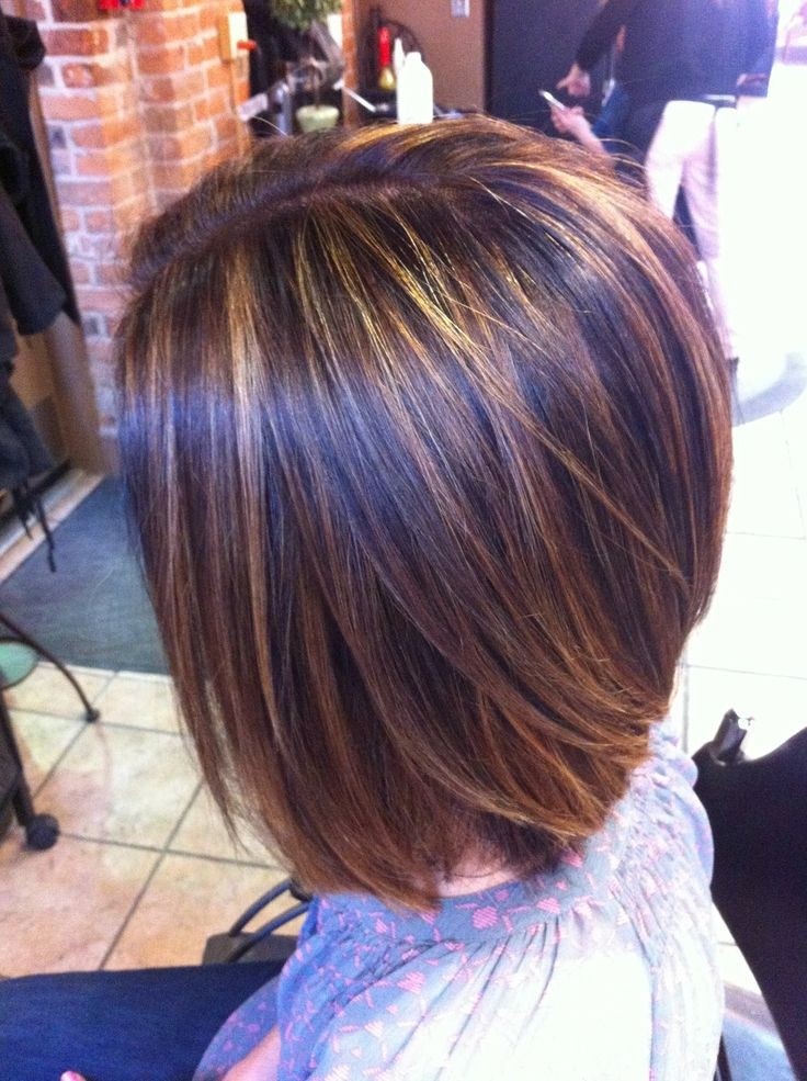 Stacked Bob Hairstyle for Straight Hair: Highlights