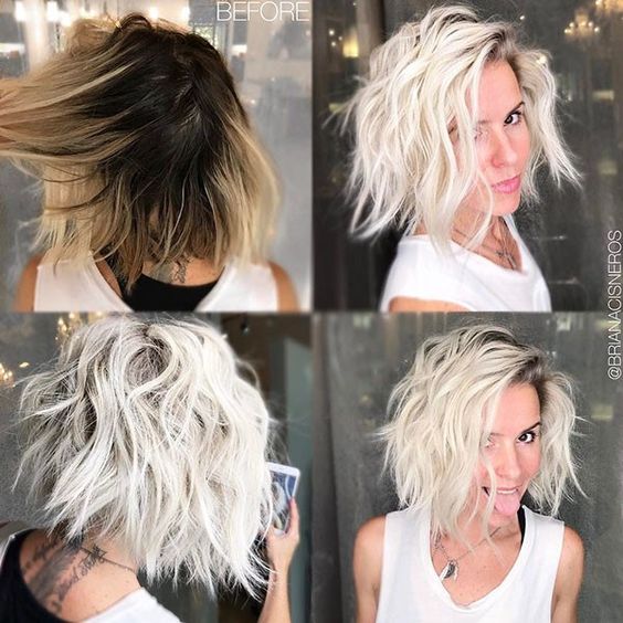 Stylish Messy Short Hairstyle Ideas - Women Short Haircut