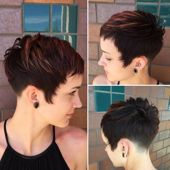 Textured Pixie Haircut - Balayage Short Hairstyles