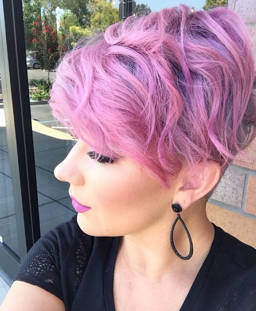 Very Pretty Hair Color with Short Curly Hair Styles - Short Haircuts 2015 - 2016