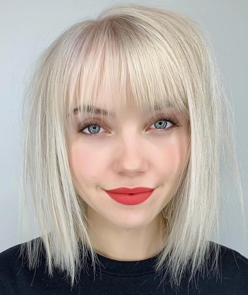 Wispy Bob With A Fringe For Fine Hair