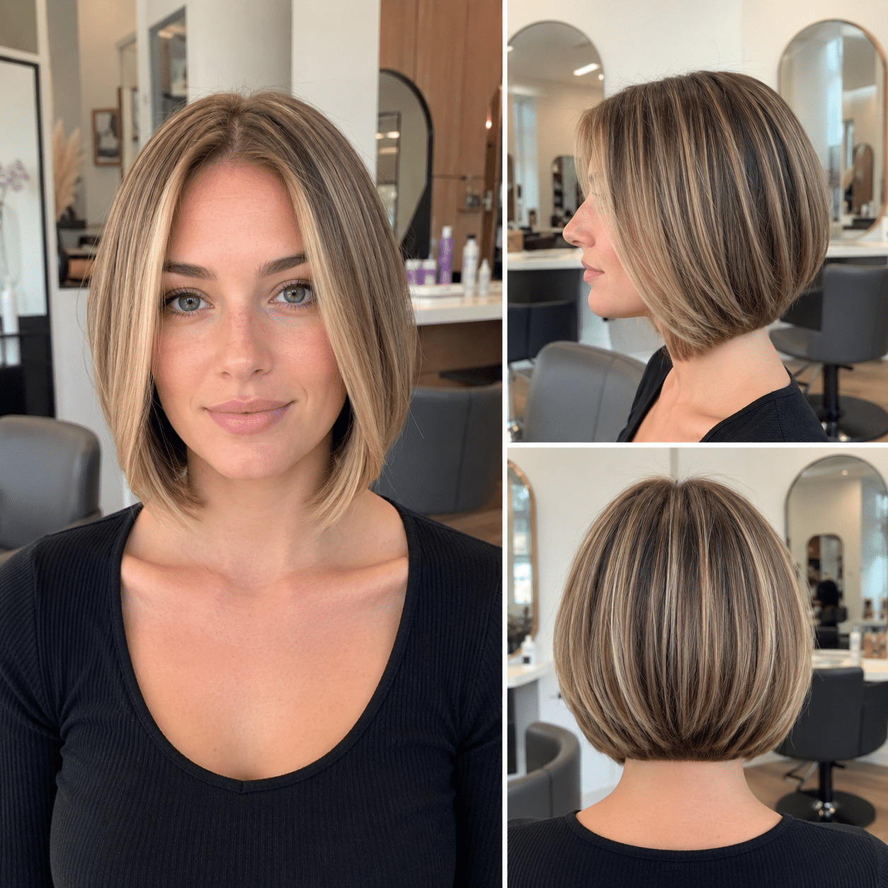 Vanilla Mocha Blonde Bob Hair