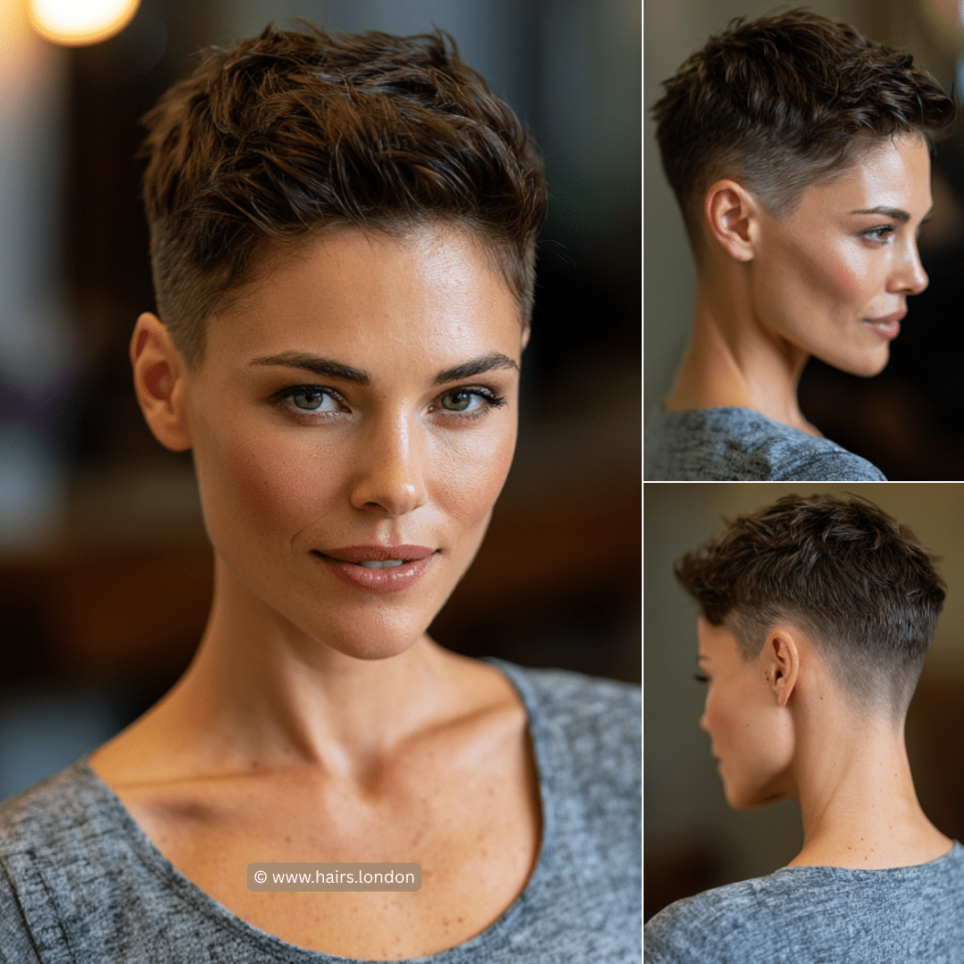Rich Espresso Brunette Pixie Hair