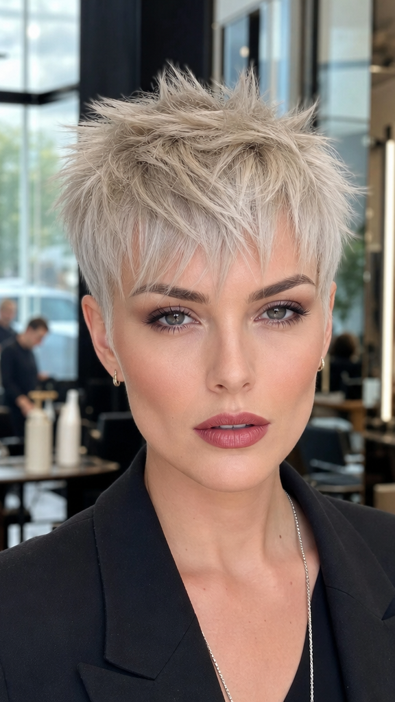 Frosted Platinum Blonde Hair