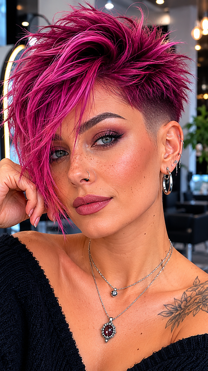Electric Fuchsia Velvet Hair