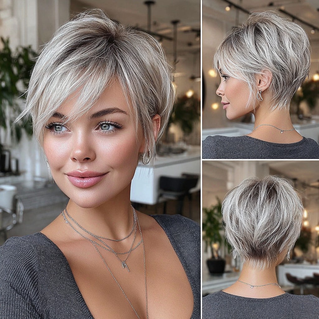 Ash Blonde Pixie Hair