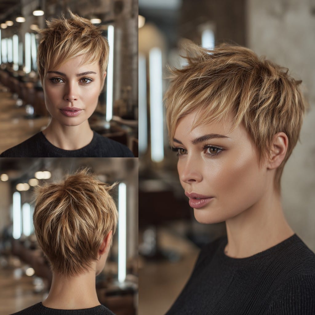Golden Blonde Pixie Hair