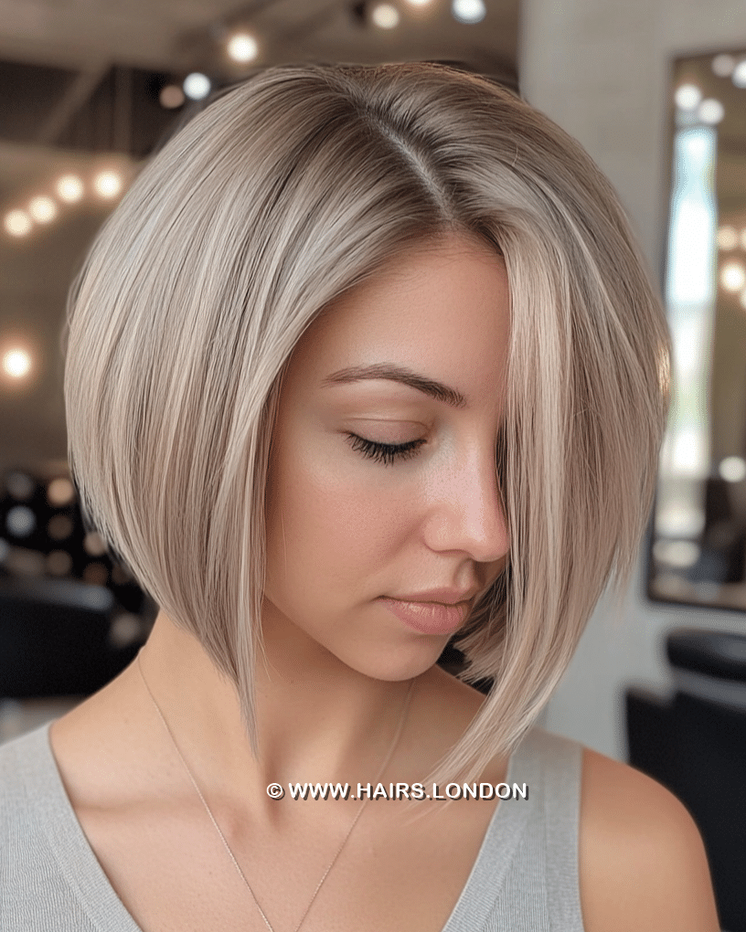 Icy Ash Blonde Bob Hair