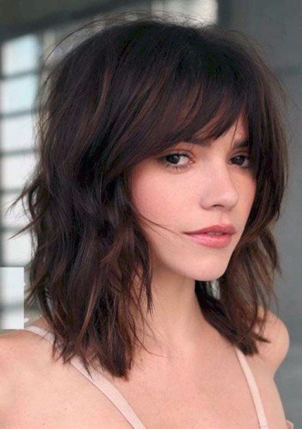 Classic Brunette Shag Womens Hairstyles