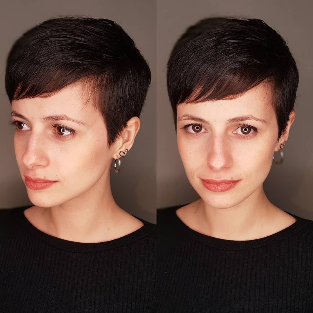 Classic Pixie With Side Swept Bangs