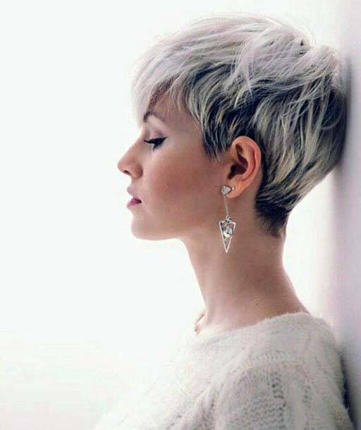 Classic V Cut Layered Pixie Hairstyle Women