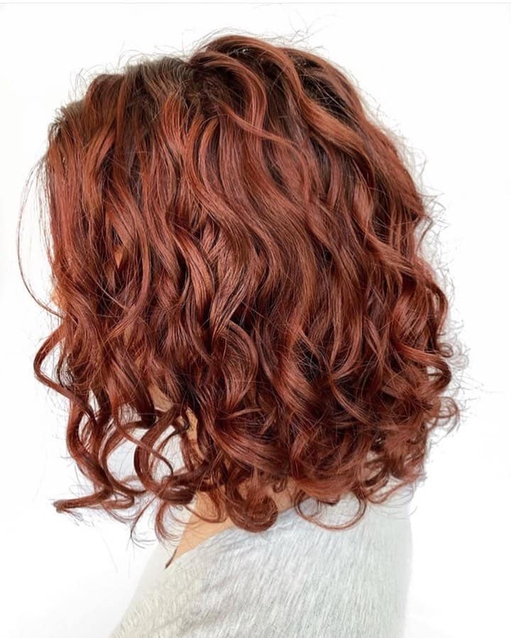 Curly Red Bob