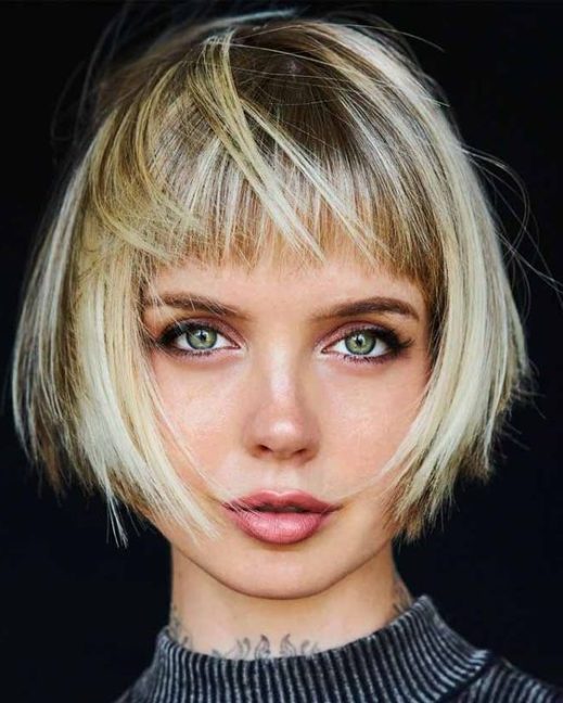 fine hair layered bob for thin hair