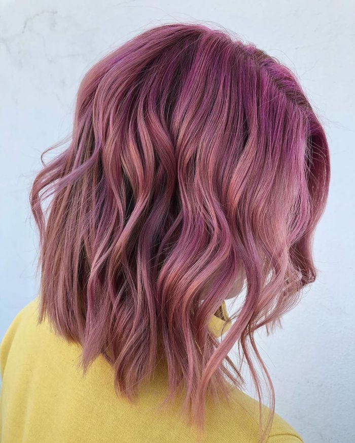 Jewel-Toned Long Bob