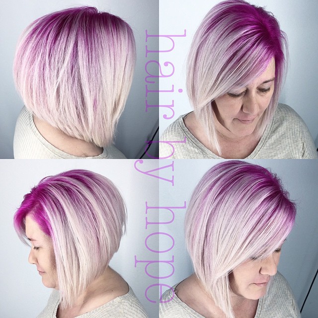 layered ombre Inverted Bob Hairstyles