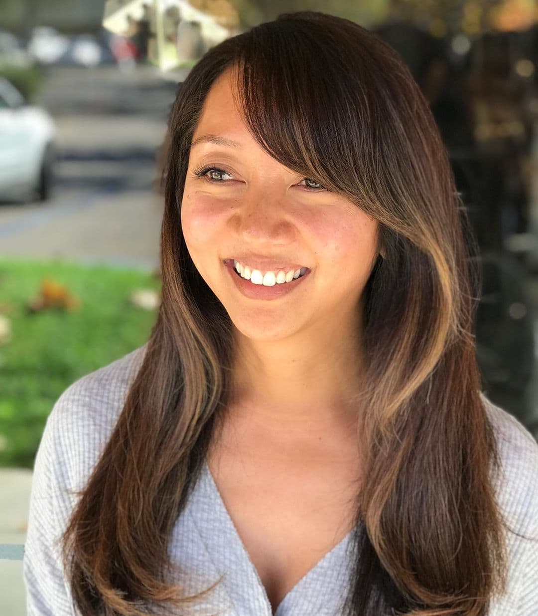 Long Brown Hair With Bangs