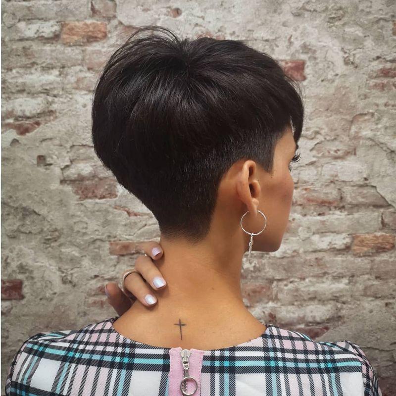 Long Pixie With Shaved Undercut