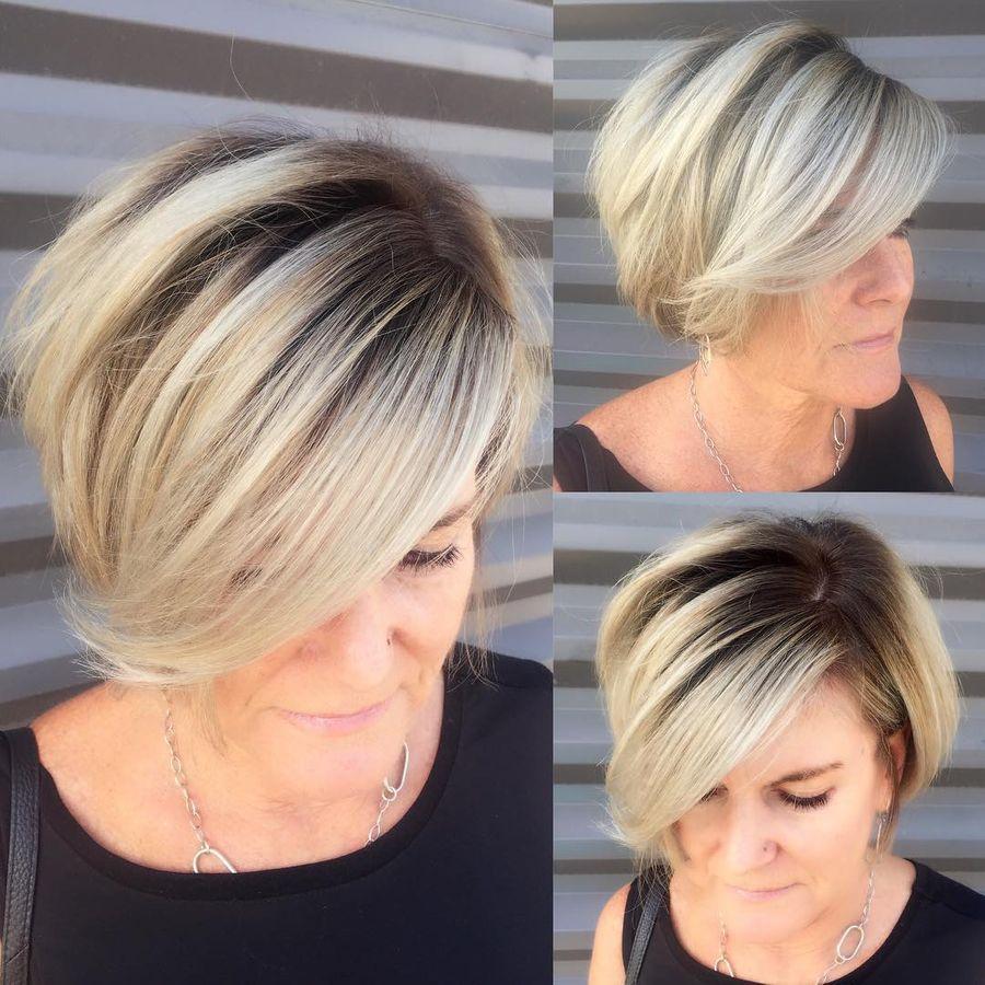 Short Bob With Rooted Balayage