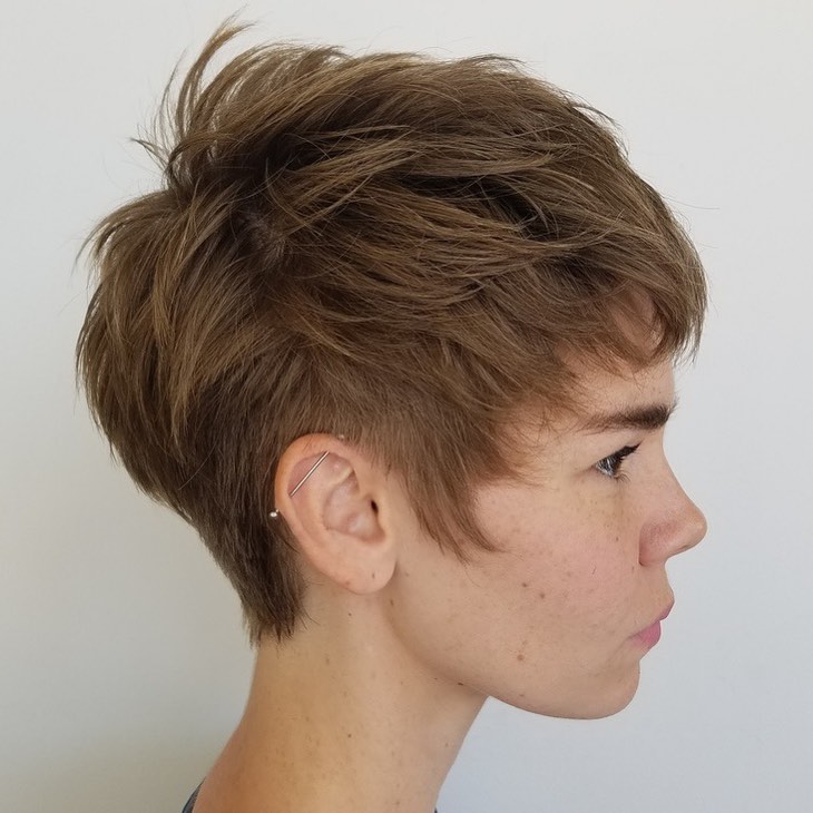 Short Spiky Brunette Pixie