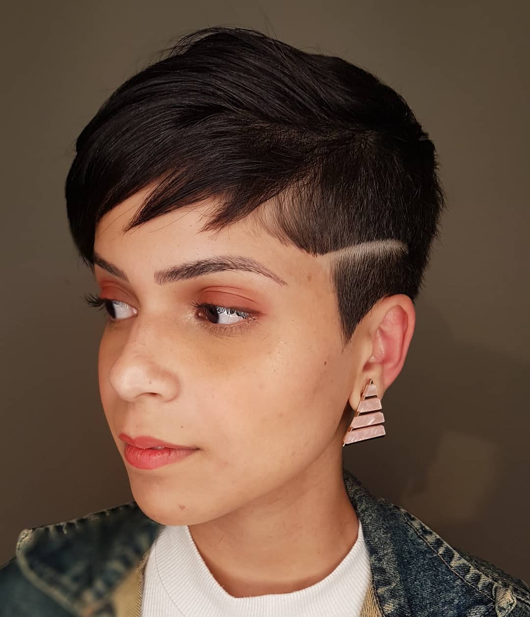 Spiky Bangs With Shaved Detail