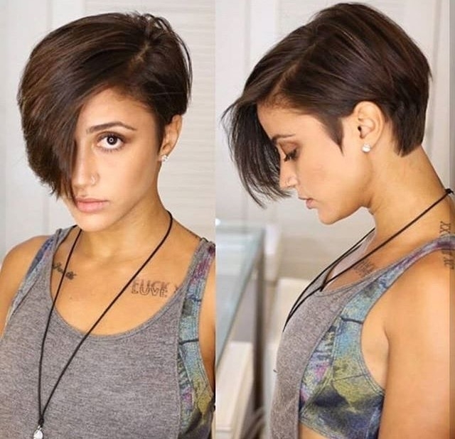 Stylish Asymmetrical Short Pixie Haircuts and Hairstyles, Women Short Hair Style Ideas