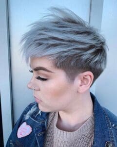 Textured Pixie With Shaved Undercut