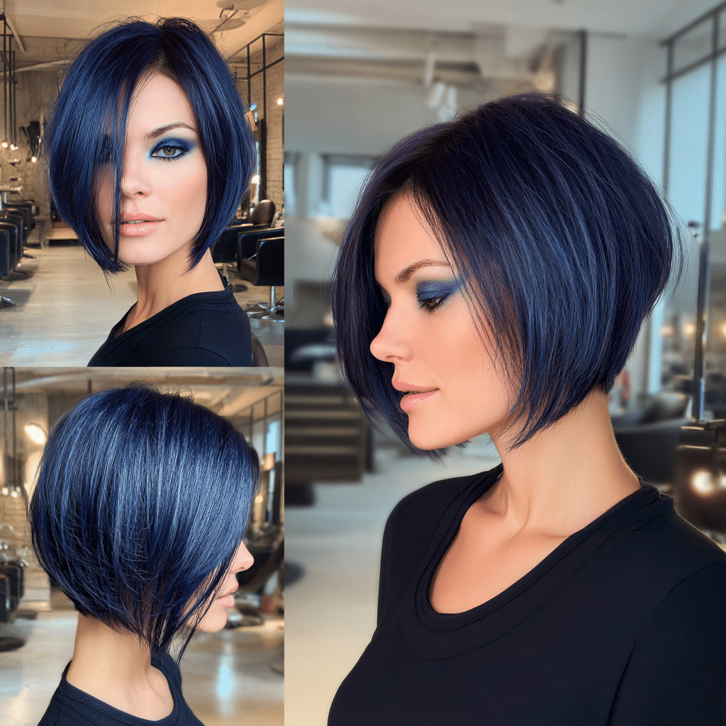 Deep Indigo Blue Hair