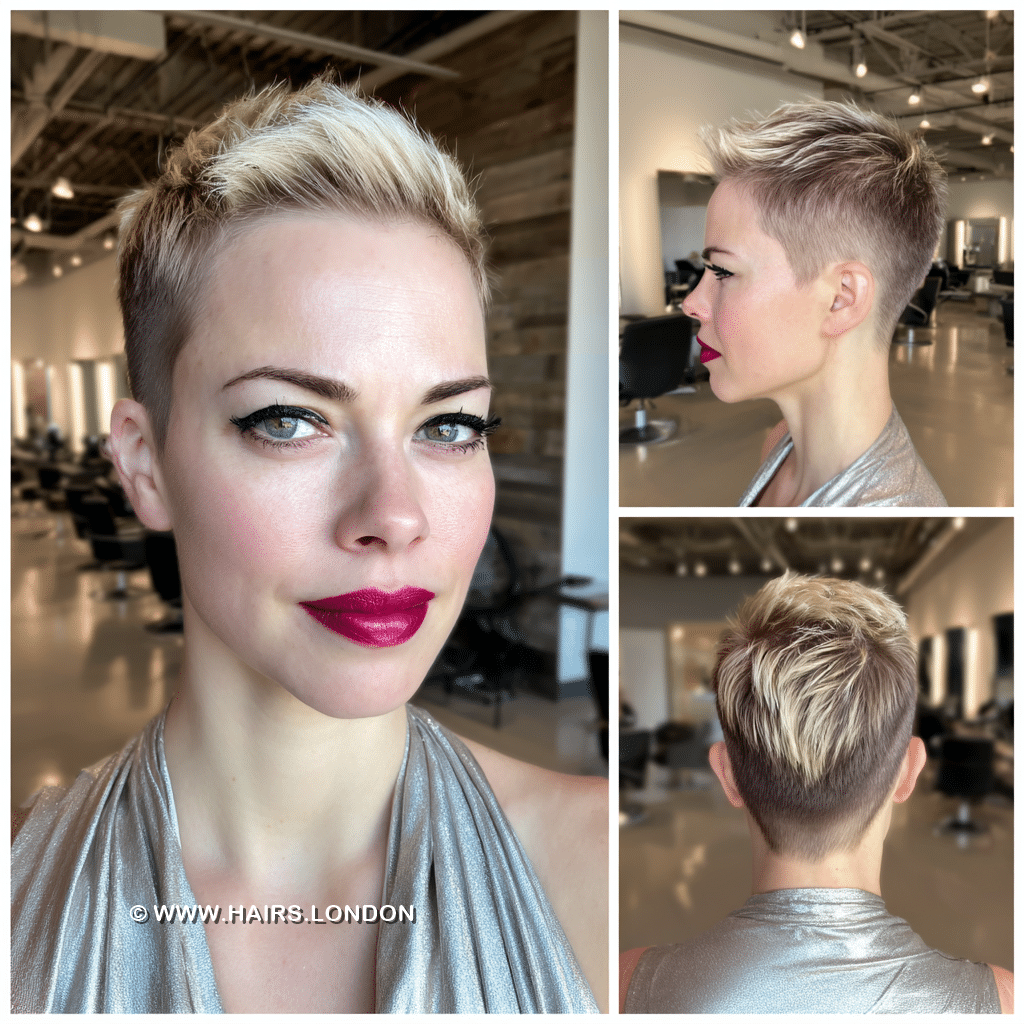 Soft Vanilla Blonde Pixie Hair