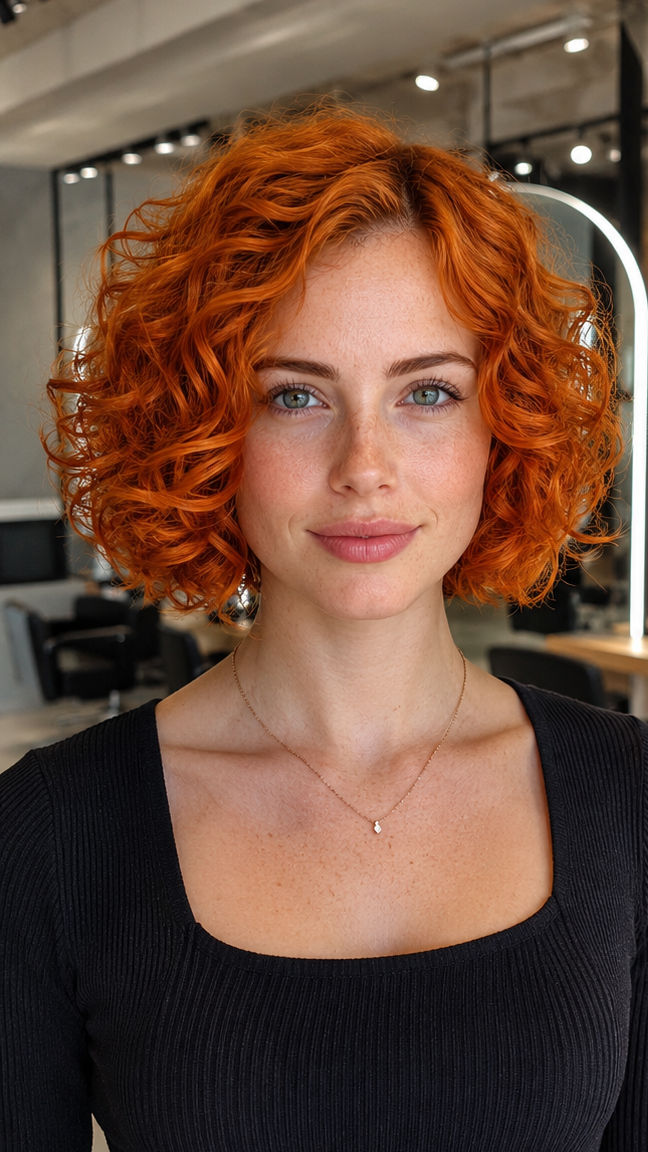 38 Volumetric Choppy Bob Hairstyles To Amp Up Your Look In 2026 Vibrant Copper Spice Hair