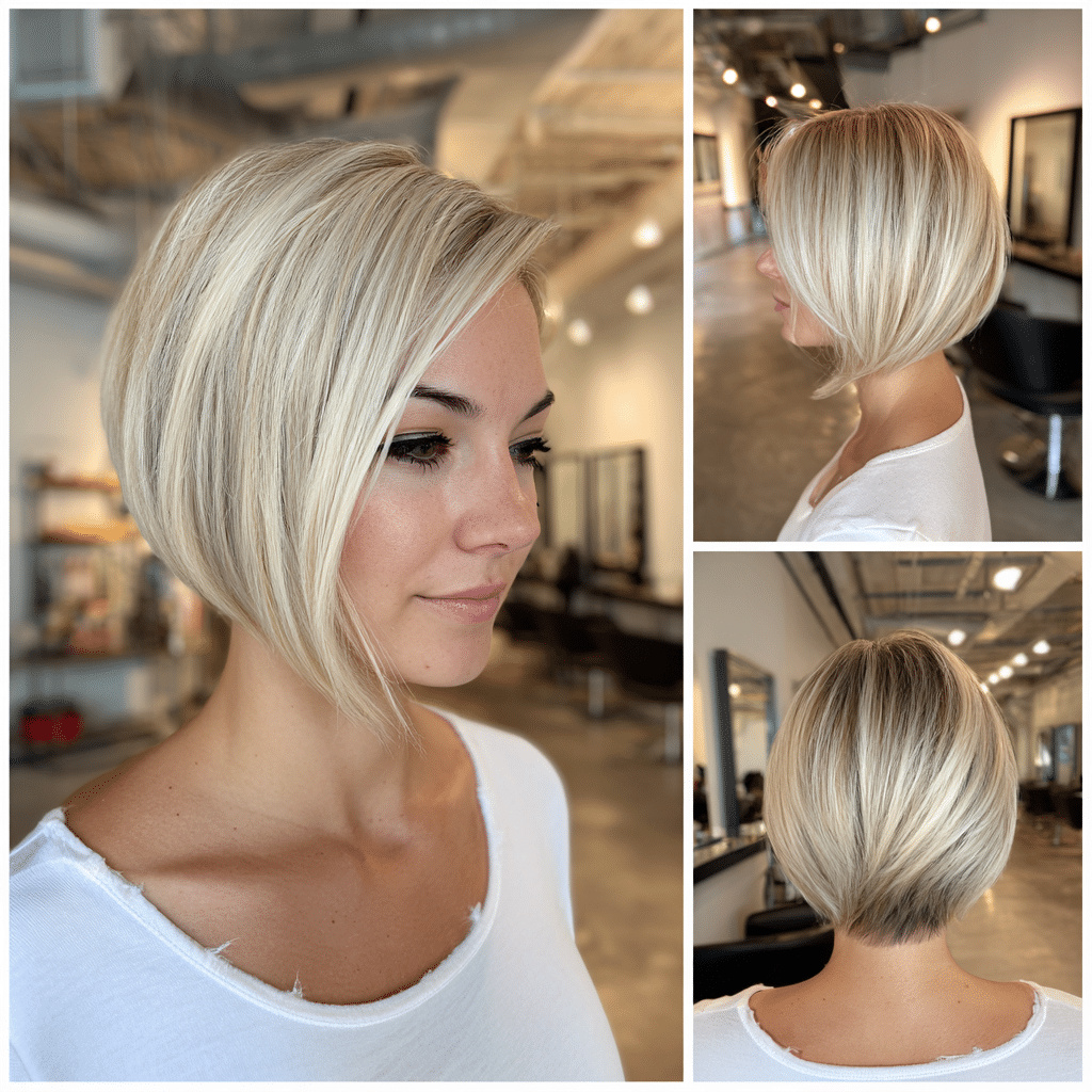 Icy Vanilla Blonde Bob Hair