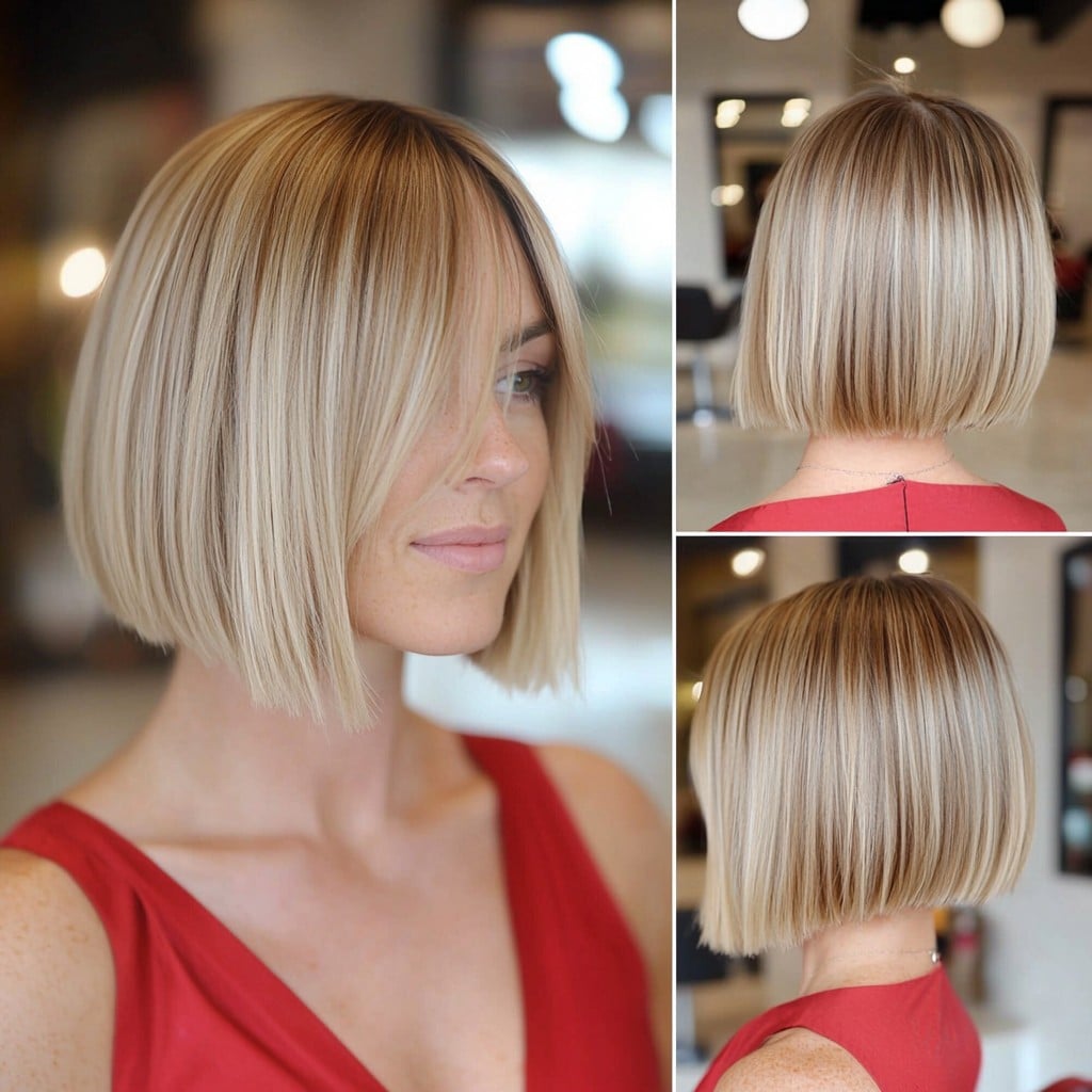 Ash Blonde A-Line Bob Hair