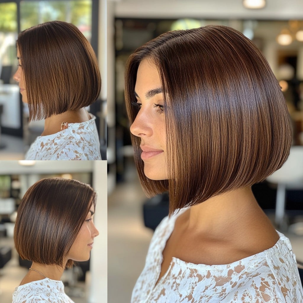 Chestnut Glossy Brown Hair