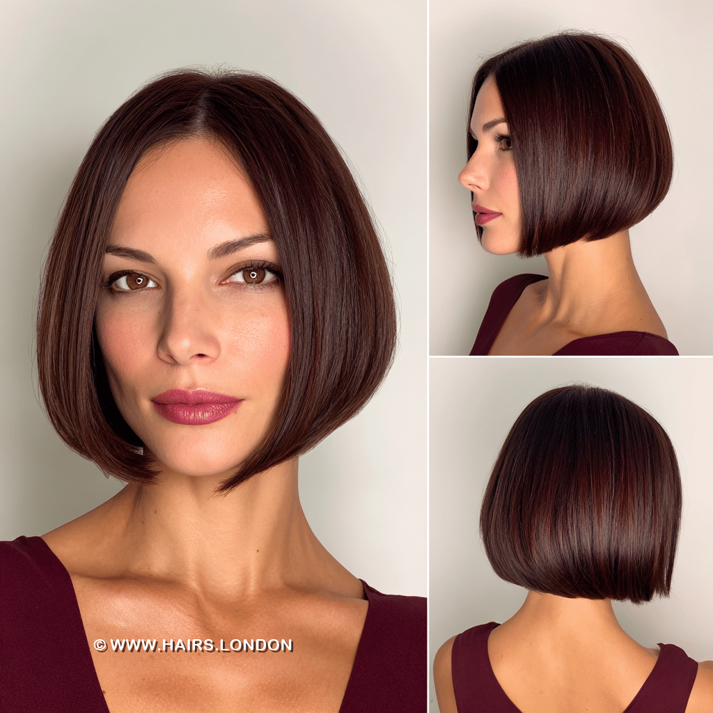 Dark Cherry Brunette Hair