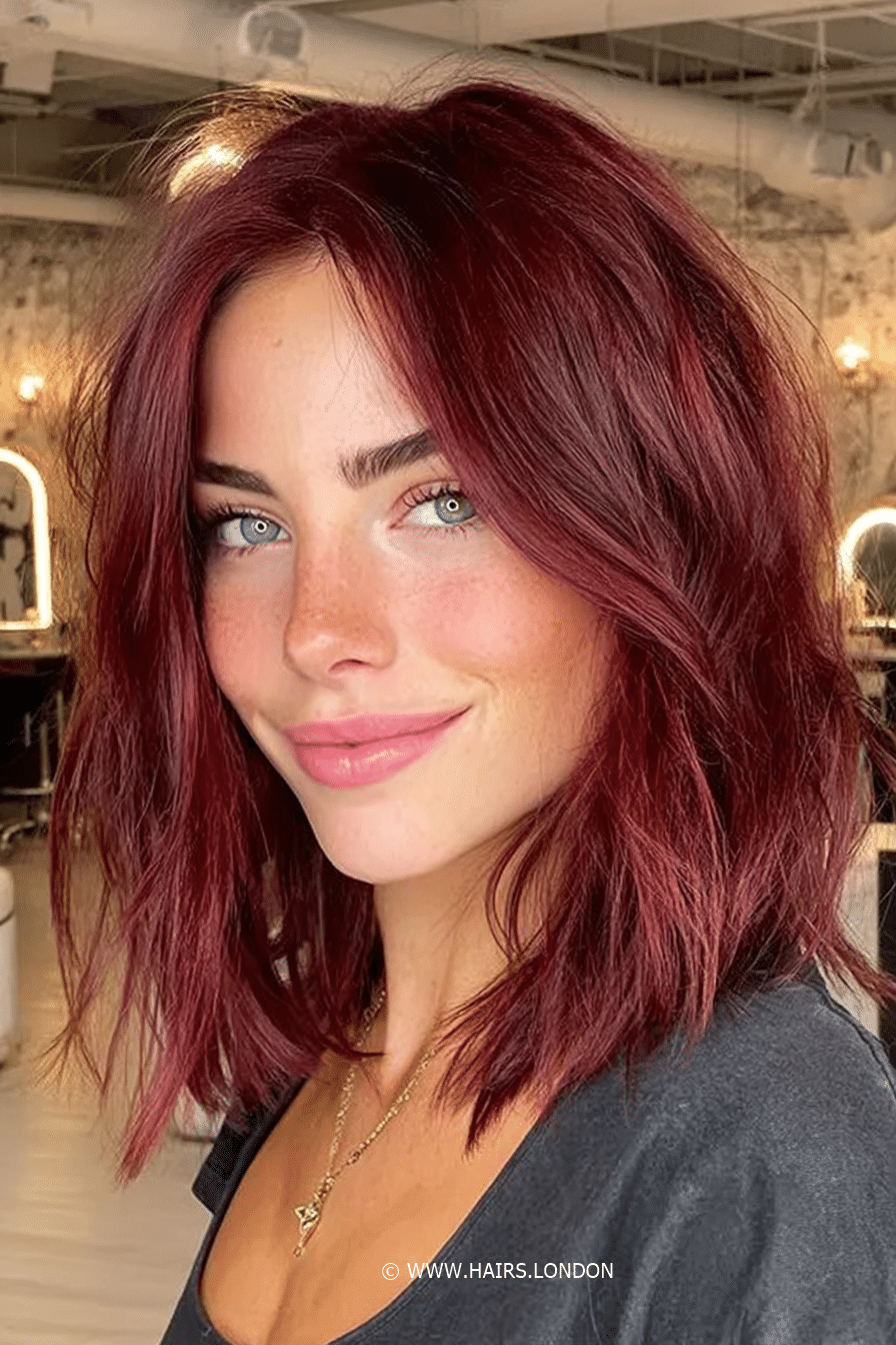 Deep Burgundy Wine Hair