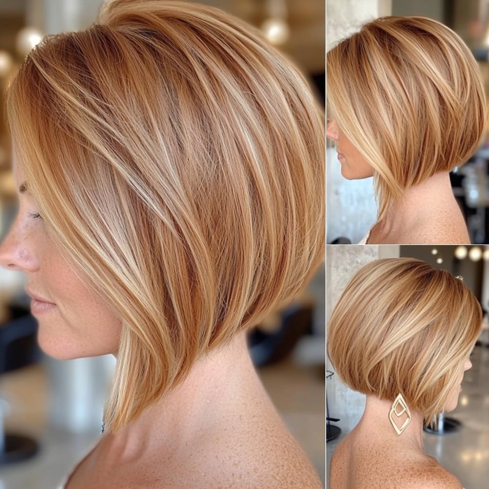 Strawberry Blonde Bob Hair