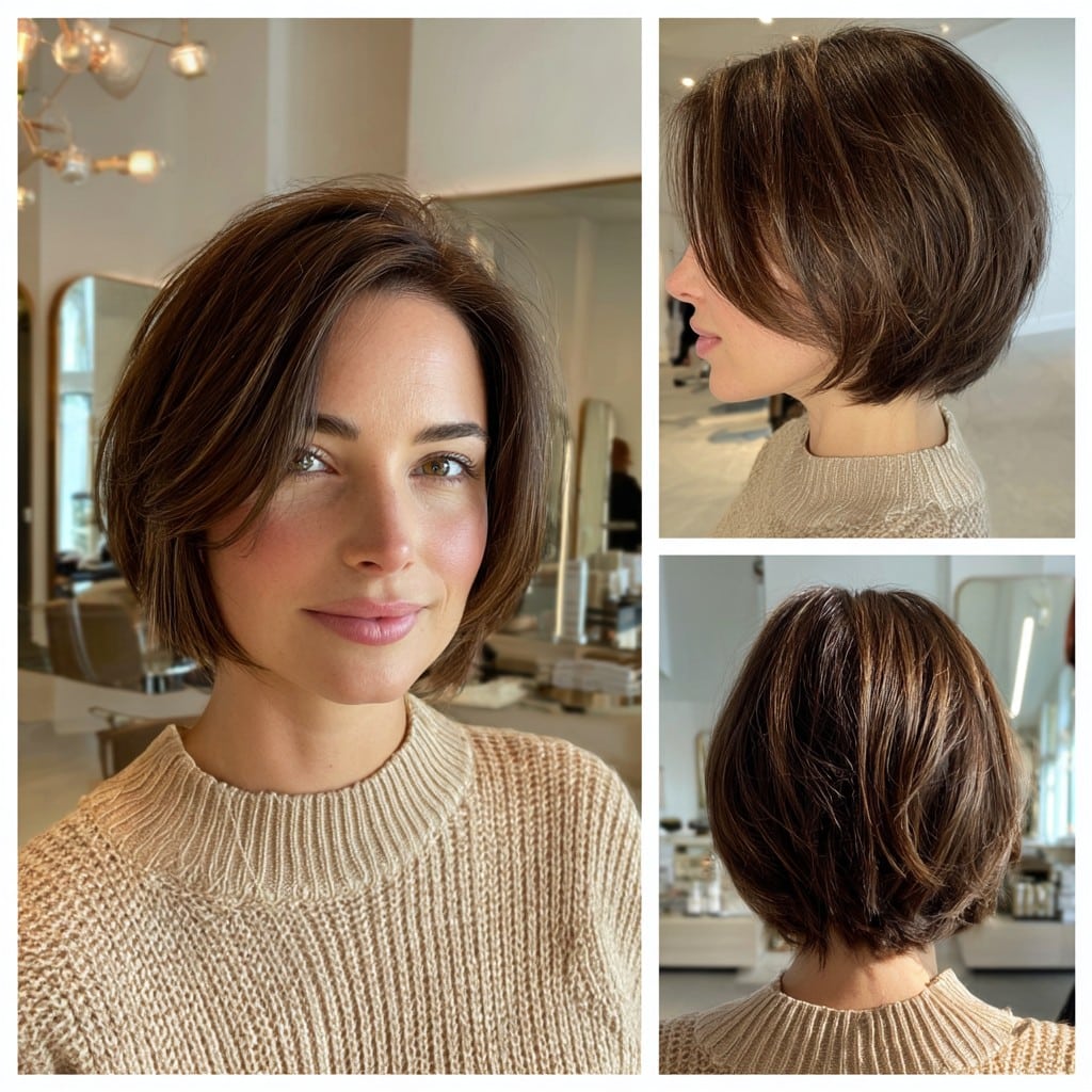 Warm Chestnut Brown Bob Hair