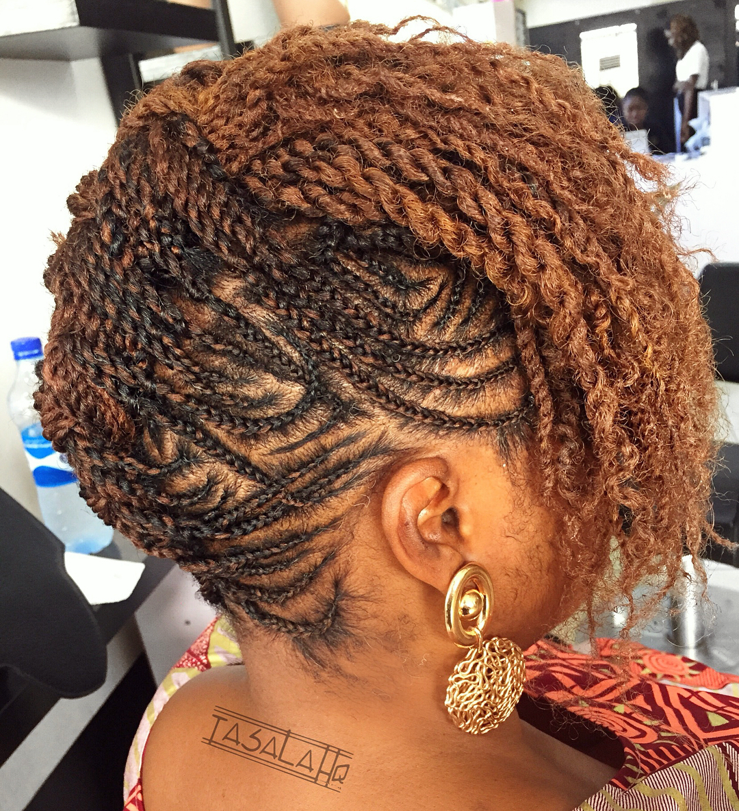 African American Braids And Twists Updo