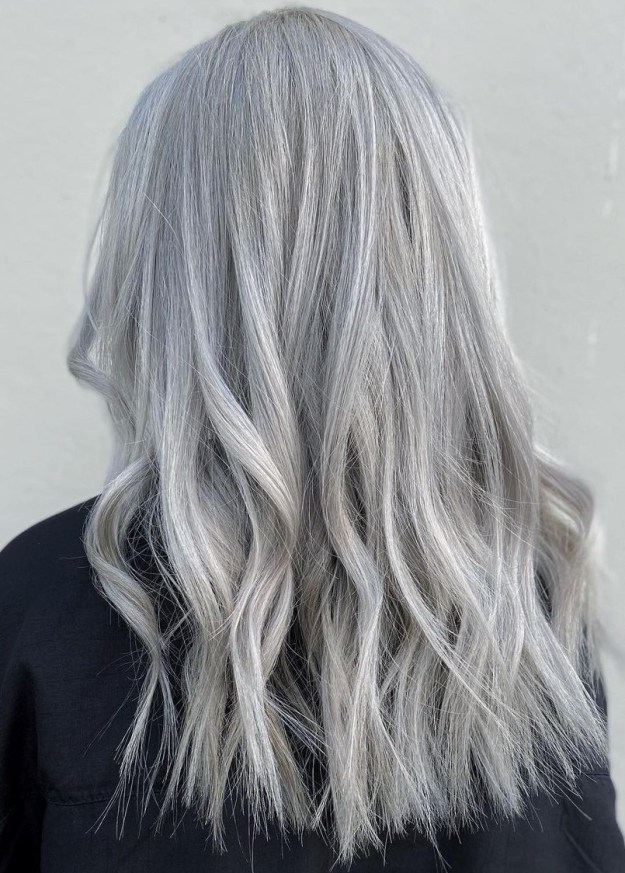 All Over Silver Blonde Hair