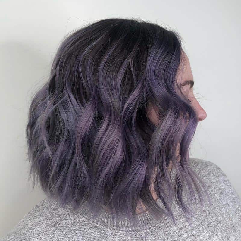 Black To Purple Balayage 1